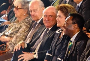 Dilma na cerimônia das preliminares da Copa