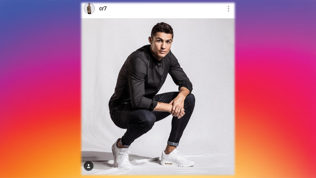 CR7 - maior influenciador mundial no Instagram