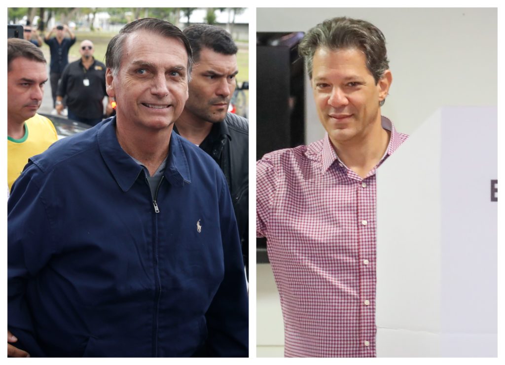 Em 28 de outubro o eleitor vai decidir entre Jair Bolsonaro (PSL) e Fernando Haddad (PT) para ser o novo presidente do Brasil