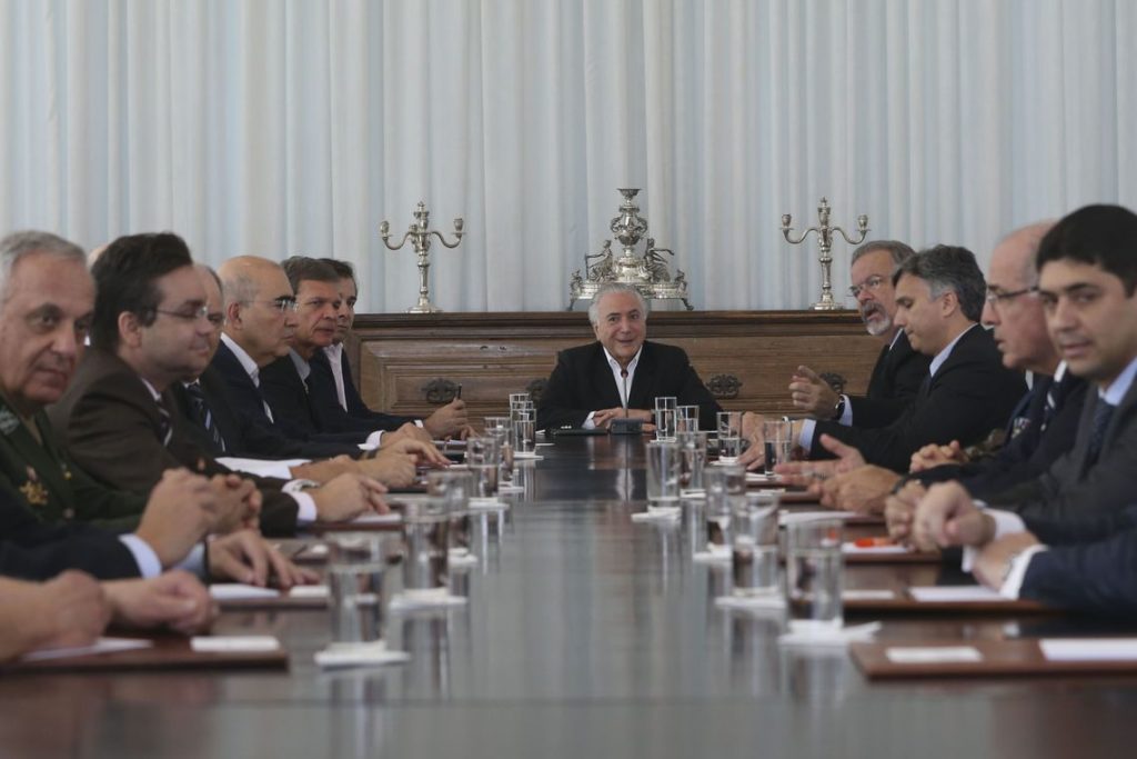 Conselhos aprovam. Presidente da República, Michel Temer, durante Reunião do Conselho da República e do Conselho de Defesa Nacional.