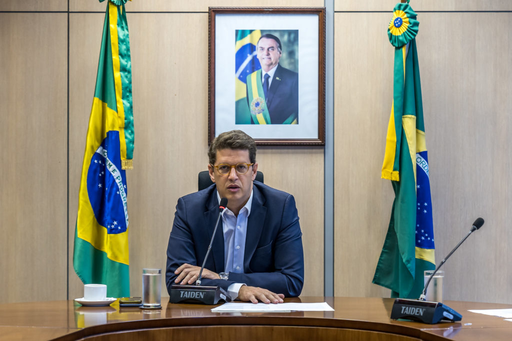 O ministro do Meio Ambiente, Ricardo Salles, em seu gabinete [fotografo]Ministério do Meio Ambiente/Flickr[/fotografo]