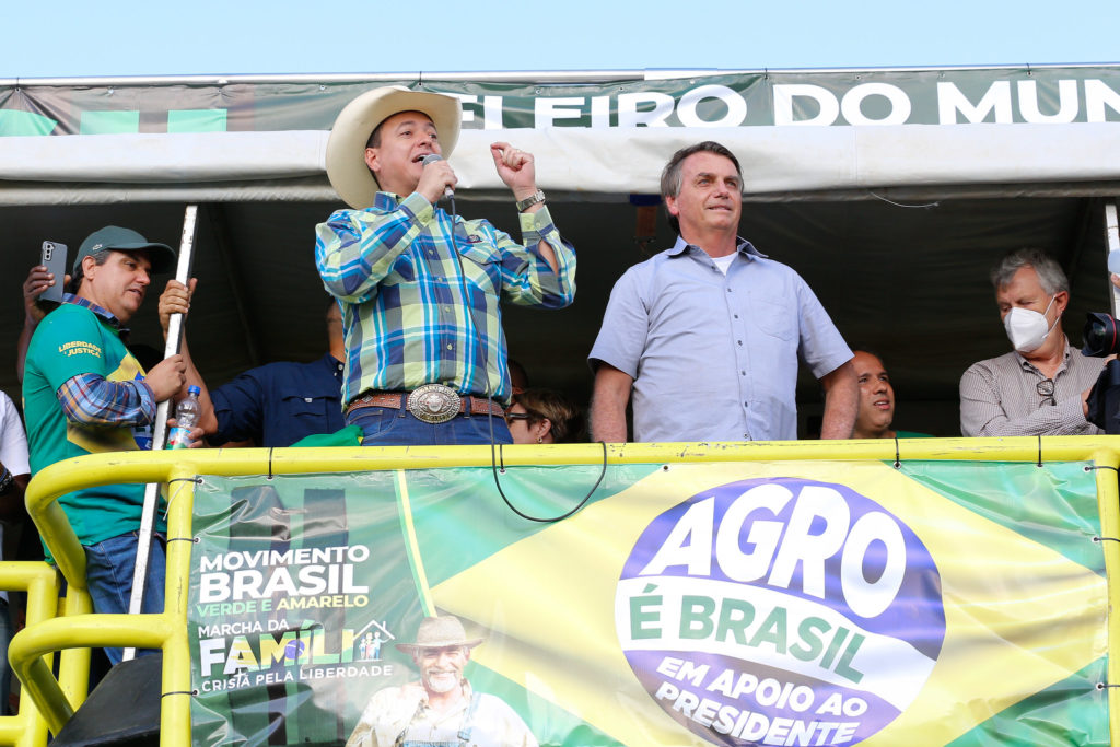 Presidente Jair Bolsonaro durante Ato do Movimento Brasil Verde e Amarelo na Esplanada dos Ministérios.