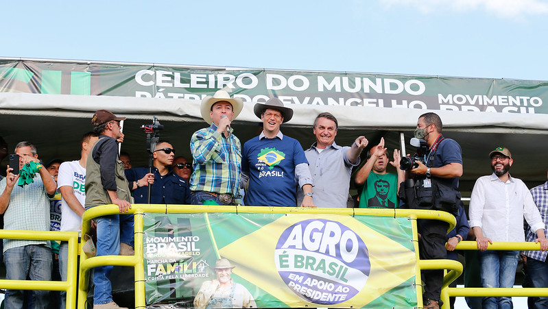 O ministro do Meio Ambiente, Ricardo Salles, em manifestação liderada por ruralistas em apoio ao governo Bolsonaro [fotografo]Clauber Cleber Caetano/PR[/fotografo]
