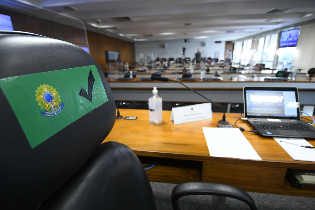 Sala em que acontecem as reuniões da CPI [fotografo] Marcos Oliveira/Agência Senado [/fotografo]