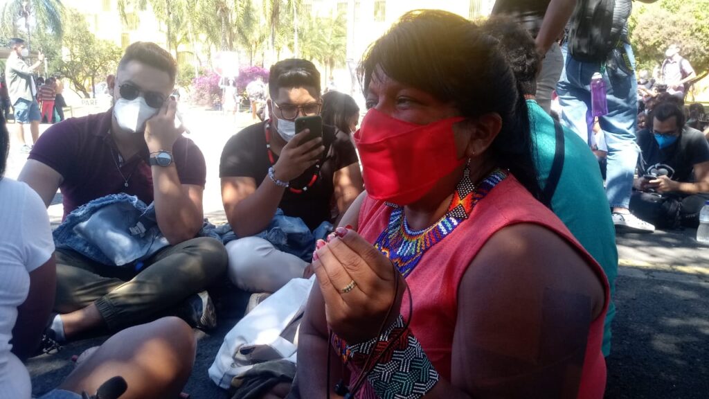 Manifestação de indígenas contra PL de demarcação de terras [fotografo] Tiago Rodrigues [/fotografo]