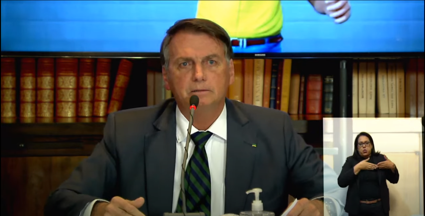 Jair Bolsonaro, durante live em que prometeu apresentar fraudes eleitorais [fotografo]YouTube/Reprodução[/fotografo]