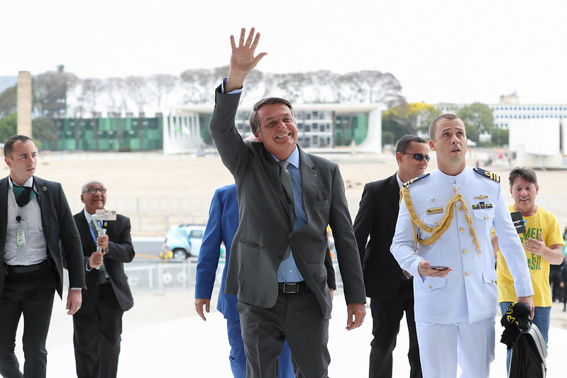 Presidente Jair Bolsonaro se encontra com apoiadores na rampa do Palácio do Planalto. [fotografo] Marcos Corrêa/PR [/fotografo]