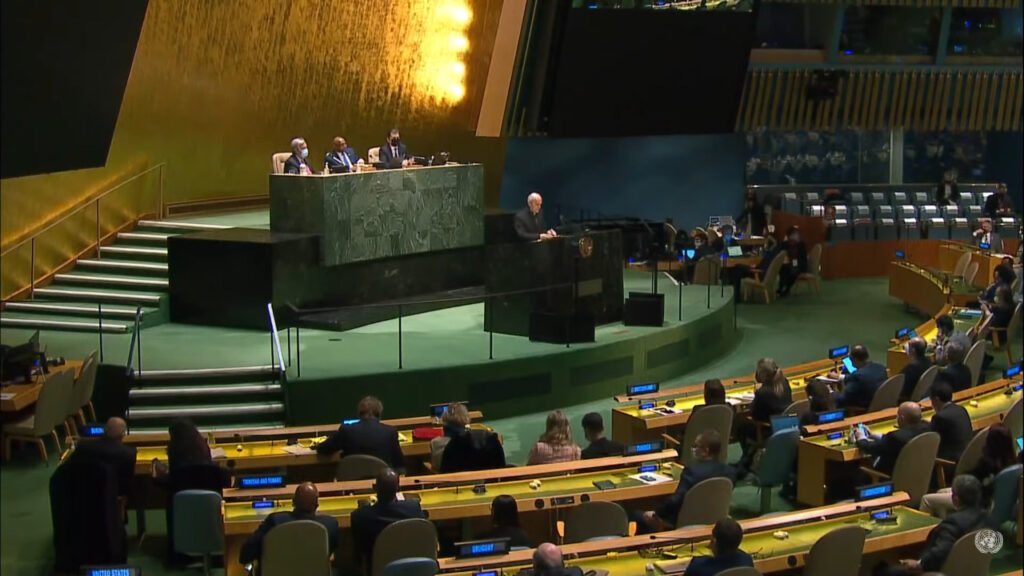 Resolução condenando a Rússia pela guerra na Ucrânia contou com apoio de maioria absoluta da ONU, incluindo voto do Brasil. Foto: reprodução/ONU