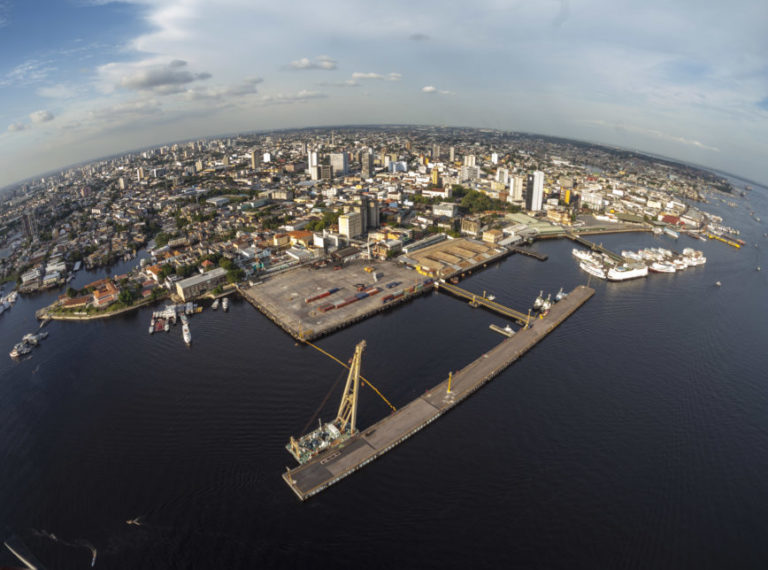 Vista aérea da Zona Franca de Manaus
