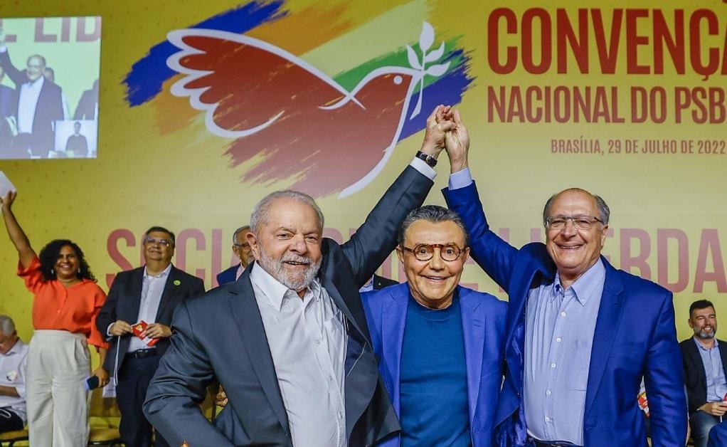 O PSB oficializou a candidatura do ex-governador de São Paulo, Geraldo Alckmin, como o vice-presidente na chapa do ex-presidente Lula (PT). Foto: Ricardo Stuckert