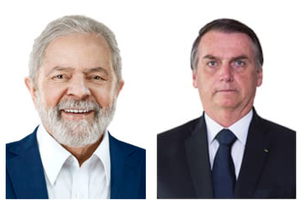 Nova rodada da pesquisa Genial/Quaest aponta uma diferença de 12 pontos entre Lula (PT) e Jair Bolsonaro (PL) no primeiro turno. Fotos: Divulgação/TSE