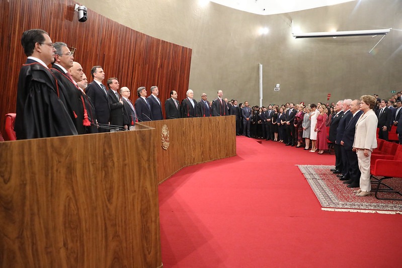 Cerimônia de posse do ministro Alexandre de Moraes como presidente do TSE. Foto: Antonio Augusto/Secom/TSE