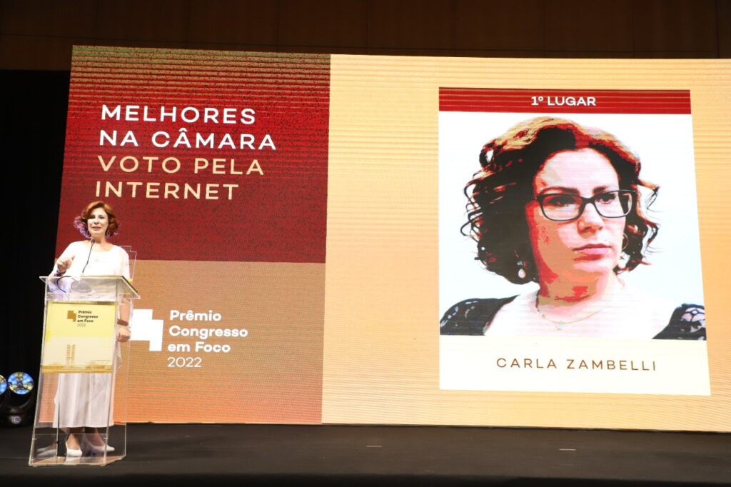 A deputada Carla Zambelli (PL-SP) foi a grande vencedora na categoria dos “Melhores na Câmara” na votação pelo público na internet. Foto: Paulo Negreiros