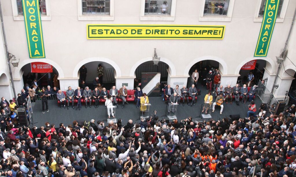 Evento na Usp marcou leitura da Carta pela Democracia. Foto: Rovena Rosa/Agência Brasil