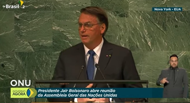 Entendimento do TSE é de que Bolsonaro fez uso irregular do discurso da ONU, transformando cerimônia diplomática em palanque. Foto: Reprodução