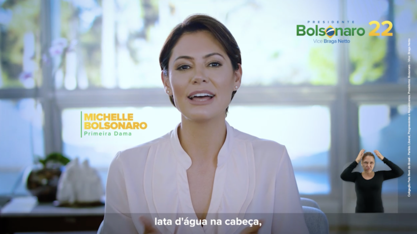 O TSE manteve a restrição ao tempo de participação de Michelle Bolsonaro nas propagandas eleitorais da campanha do presidente Jair Bolsonaro (PL). Foto: Reprodução
