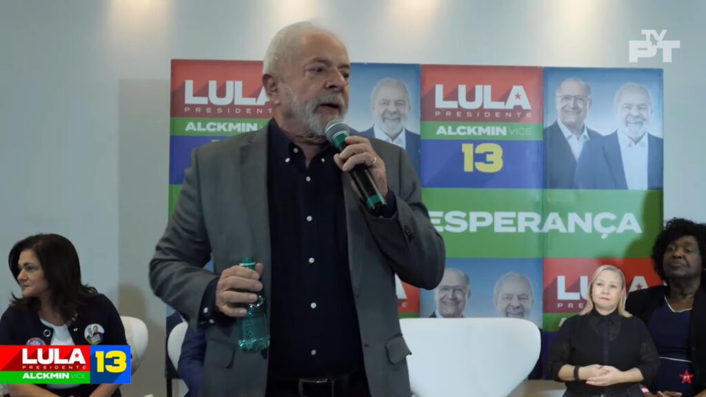 O ex-presidente Lula (PT) apresentou uma carta direcionada ao eleitorado evangélico, onde reafirma seu compromisso com a liberdade religiosa. Foto: Reprodução/YouTube