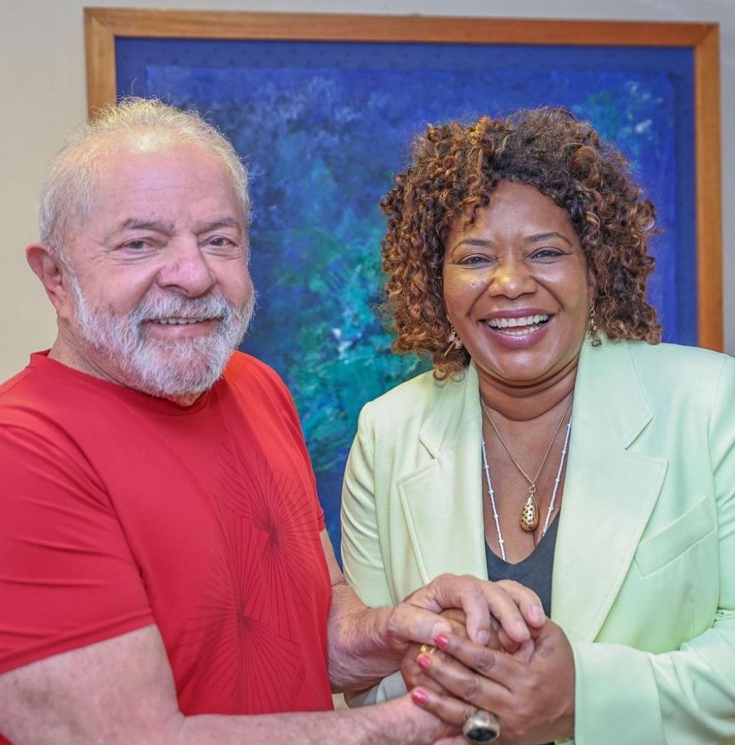 Lula e a ministra Margareth Menezes / créditos: Congresso em Foco