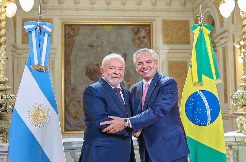 Primeira viagem internacional de Lula foi na Argentina. Foto: Ricardo Stuckert/PR