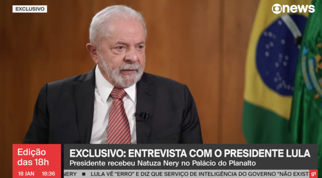 Lula também criticou o ex-presidente Jair Bolsonaro (PL) por não ter manifestado o reconhecimento do resultado das eleições. Foto: Reprodução