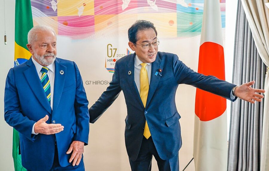 Lula tem acordo bilateral com Japão no G7. Foto: Ricardo Stuckert/PR