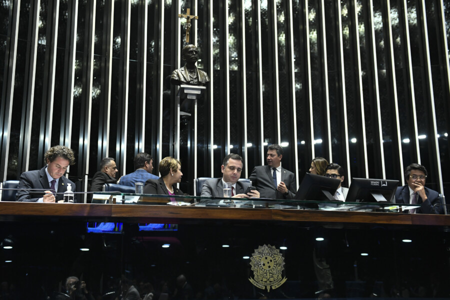 O plenário do Senado abriu no final da manhã desta quinta-feira (1º) a sessão para apreciar a medida provisória (MP 1154/2023). Foto: Roque de Sá/Agência Senado