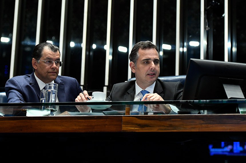 Rodrigo Pacheco presidiu a sessão que aprovou a MP do programa habitacional vitrine do governo. Foto: Roque de Sá/Agência Senado
