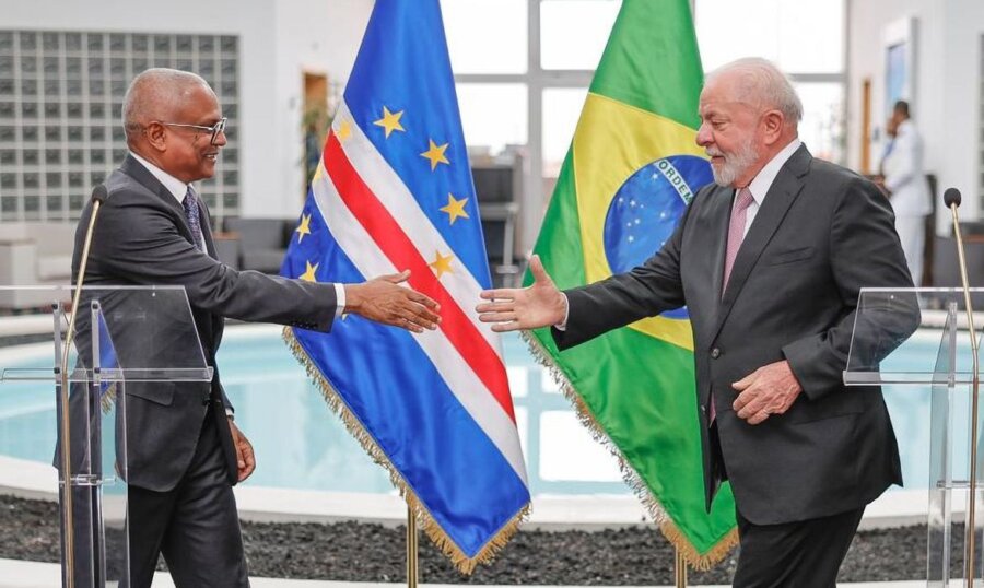 O presidente Lula, durante encontro com o Presidente do Cabo Verde, José Maria Neves. Foto: Ricardo Stuckert/PR