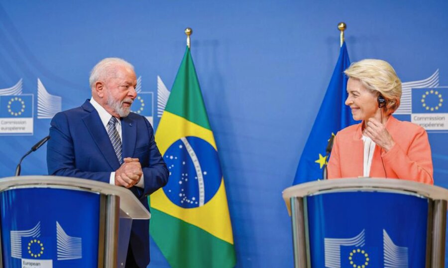 União Europeia e Mercosul tentaram novo avanço do acordo ainda na gestão Bolsonaro, em 2019. Agora, com Lula, acordo avança. Foto: Ricardo Stuckert/PR
