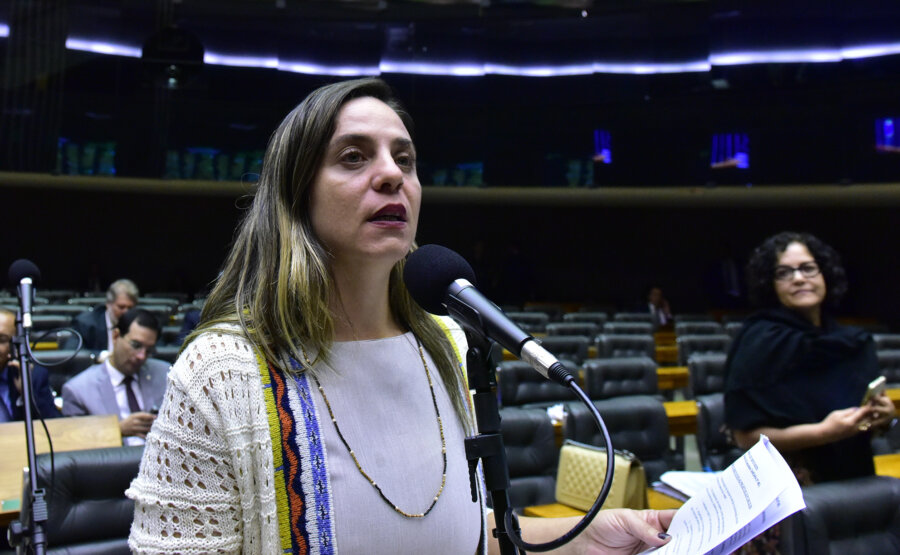 Fernanda Melchionna é a segunda deputada absolvida no bloco de representações do PL em retaliação ao enfrentamento ao marco temporal. Foto: Zeca Ribeiro/Câmara dos Deputados