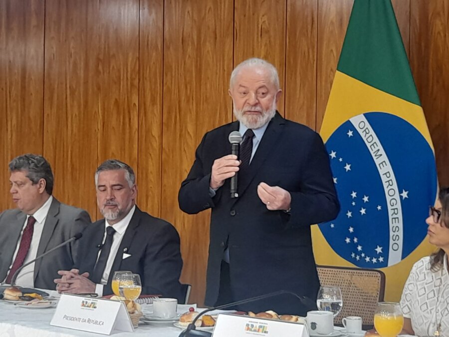 O presidente Lula (PT) em evento no Palácio do Planalto. Foto: Carlos Lins/Congresso em Foco