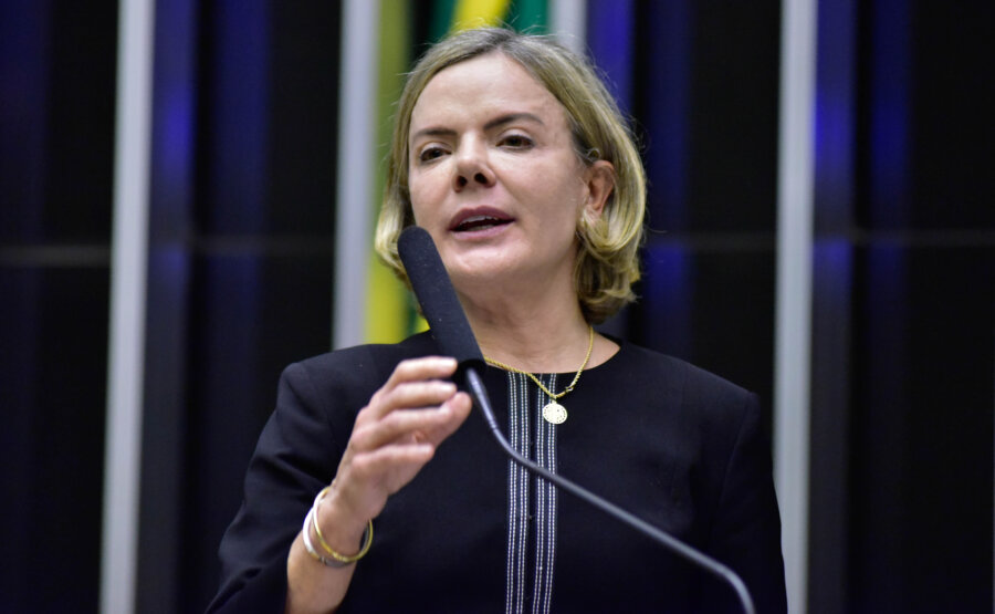 A deputada Gleisi Hoffmann (PT-PR), presidente nacional do Partido dos Trabalhadores. Foto: Zeca Ribeiro/Câmara dos Deputados