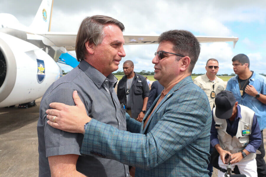 Gladson Cameli (PP), governador do Acre, com Jair Bolsonaro em 2022. Foto: Isac Nóbrega/PR