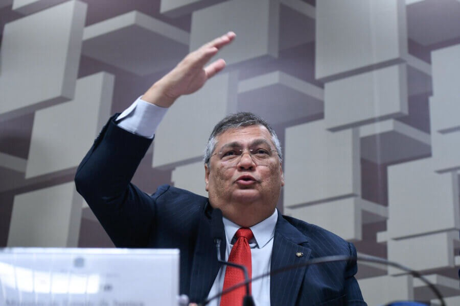 O ministro da Justiça, Flávio Dino, indicado para assumir uma cadeira no STF. Foto: Edilson Rodrigues/Agência Senado
