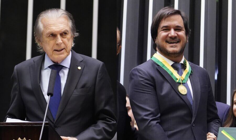 Luciano Bivar e Antônio Rueda, atuais presidente e vice-presidente do União Brasil, respectivamente