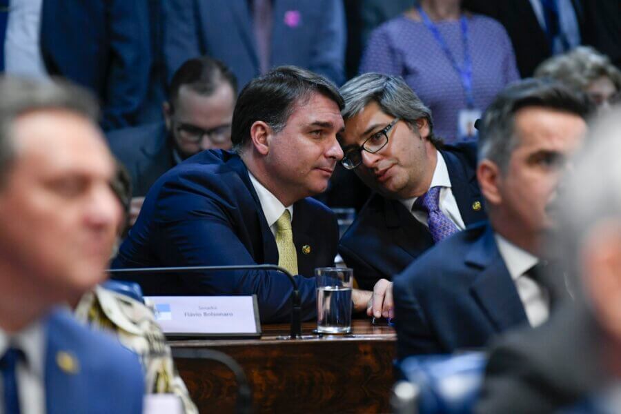 Carlos Portinho e Flávio Bolsonaro, que já votaram contra a tributária na CCJ