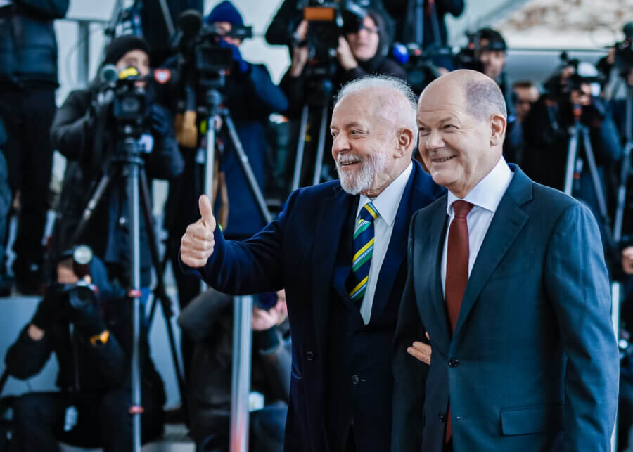 Após reunião com o chanceler alemão Olaf Scholz, o presidente Lula anunciou que levará a discussão sobre o Conselho de Segurança da ONU ao G20. Foto: Ricardo Stuckert