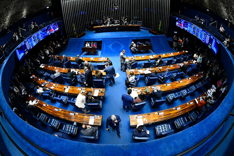 Por 62 votos a 2, Senado aprovou o texto-base do PL das Saidinhas. Governo liberou a bancada para evitar confronto com a base. Foto: Agência Senado