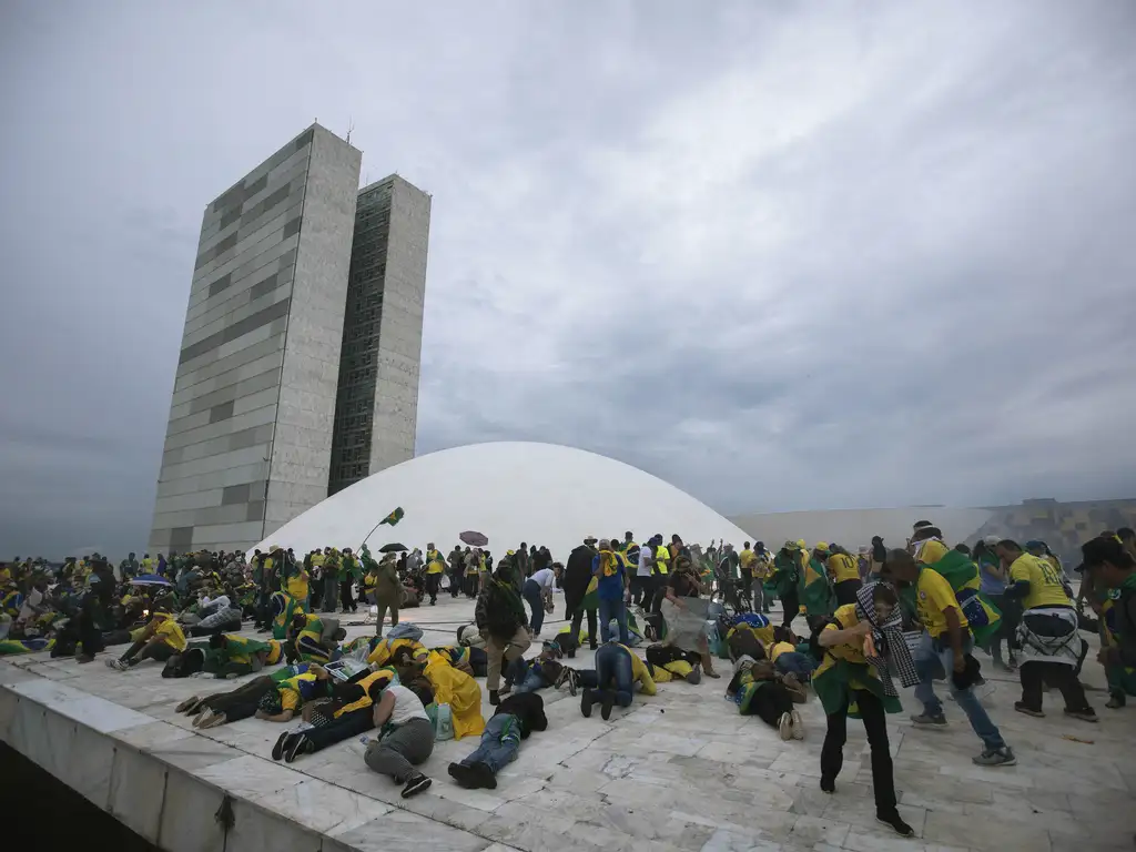 Congresso Nacional em 8 de janeiro, dia da invasão por manifestantes de extrema-direita. Foto: Joedson Alves/Agência Brasil