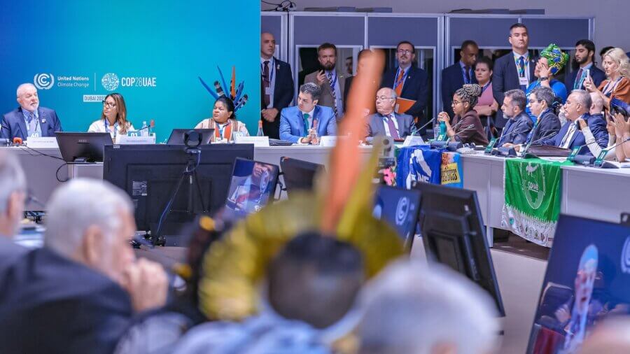 Lula durante a COP28, onde confirmou a entrada do Brasil na Opep+