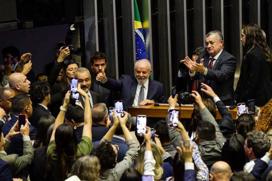 O presidente Lula (PT) no plenário do Congresso Nacional. Foto: Jonas Pereira/Agência Senado