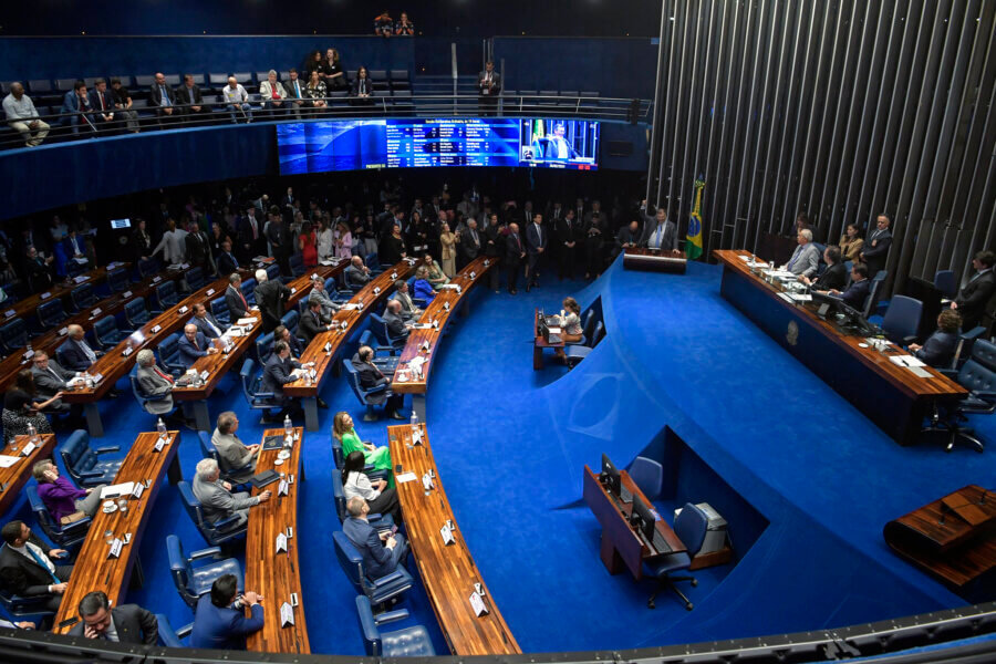 Plenário do Senado na última terça-feira (20), dia da votação do PL da Saidinha. Foto: Roque de Sá/Agência Senado