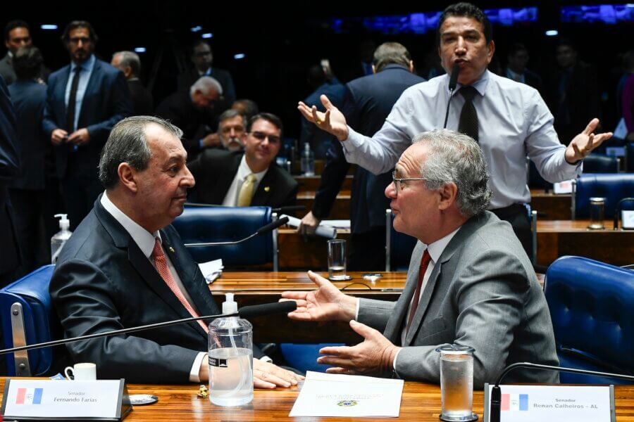 Omar Aziz e Renan Calheiros, que tentam chegar a acordo sobre relator da CPI da Braskem