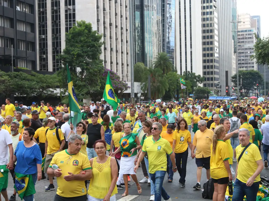 Ato em apoio a Jair Bolsonaro na Avenida Paulista. Foto: Rovena Rosa/Agência Brasil