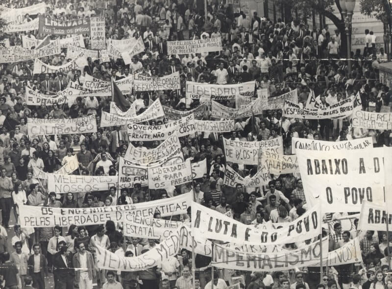 Manifestação contra a ditadura militar. Foto: Arquivo Nacional