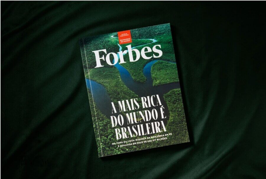 Capa da Forbes ostenta Amazônia como mais rica do mundo. Foto: Reprodução