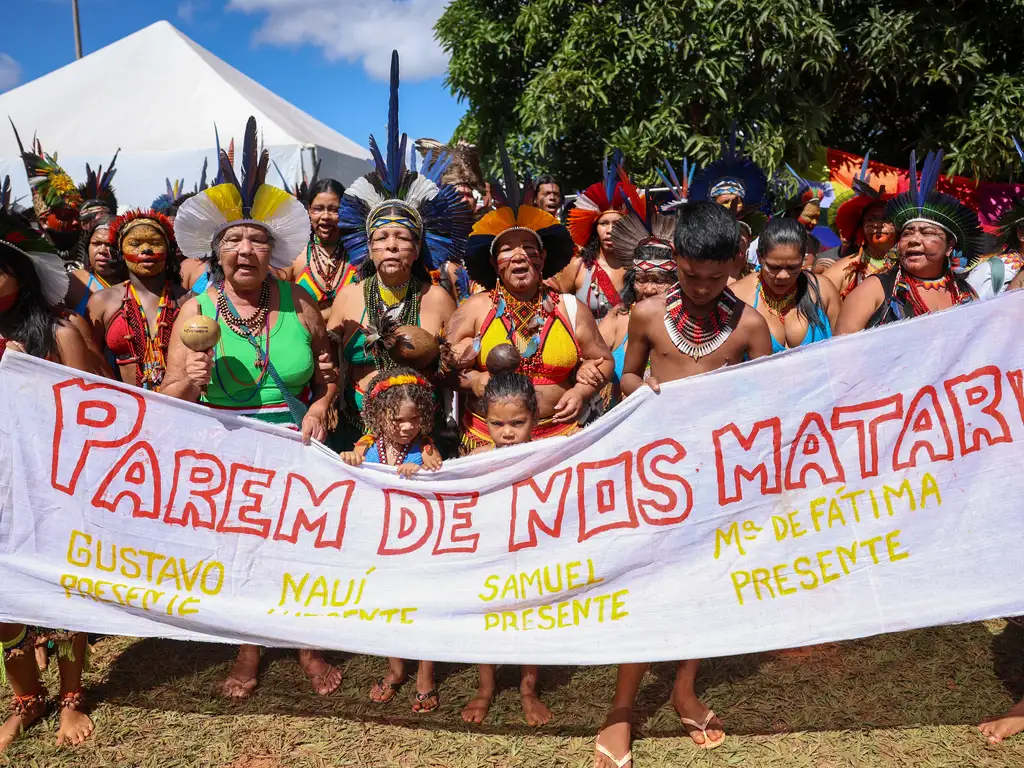 20ª edição do Acampamento Terra Livre reúne lideranças indígenas em Brasília. Foto: Fabio Rodrigues-Pozzebom/ Agência Brasil