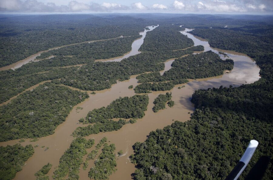 Vista aérea do Rio Jamanxim, no Pará. Foto: Felipe Werneck/Ibama