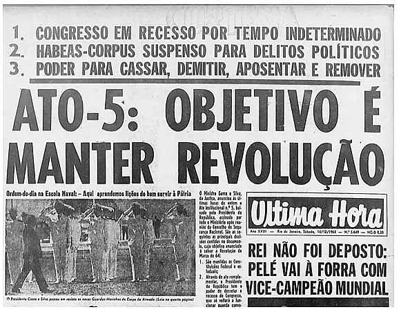 Capa "Última Hora" - AI-5