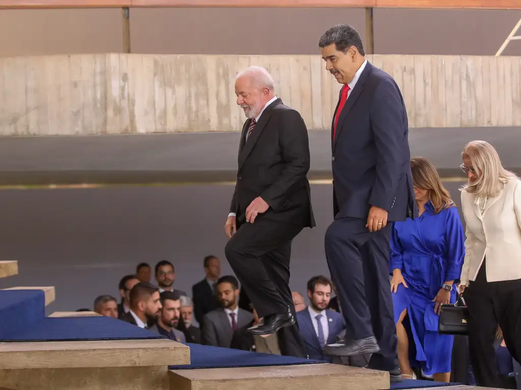 Lula com Nicolás Maduro no Palácio do Itamaraty. Foto: Antônio Cruz/Agência Brasil